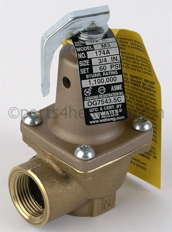 Raypak 007222F Pressure Relief Valve 60 PSI Kit