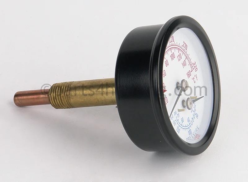 ECR International 1260006SP Temperature/Pressure Gauge 2 Inch Shank