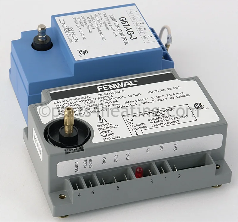 Johnson Controls G67AG-3 Ignition Control, Fenwal direct replacement