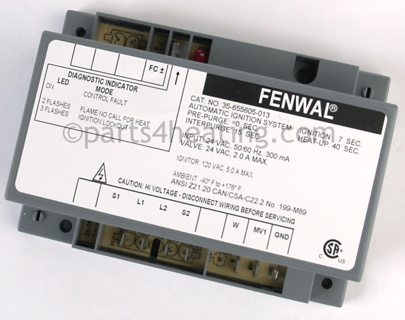 Parts4heating.com: Fenwal 35-655605-013 Ignition Control 24 VAC